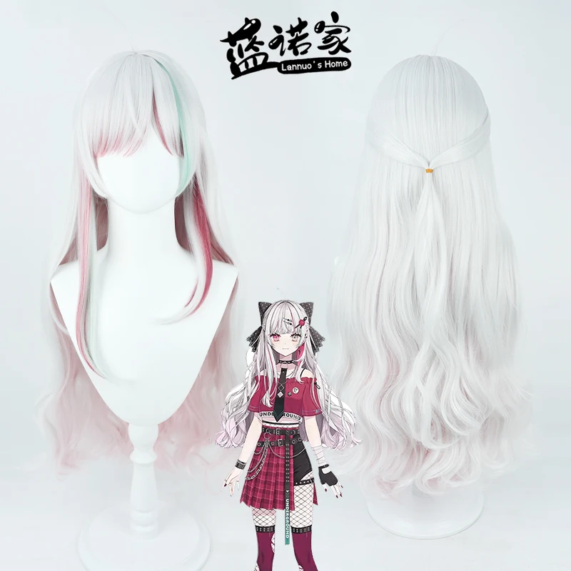 

Virtual YouTube Vtuber Nozomi Ishigami Cosplay Wig Halloween Carnival Party Props Synthetic Hair Heat Resistant Fiber + Wig Cap