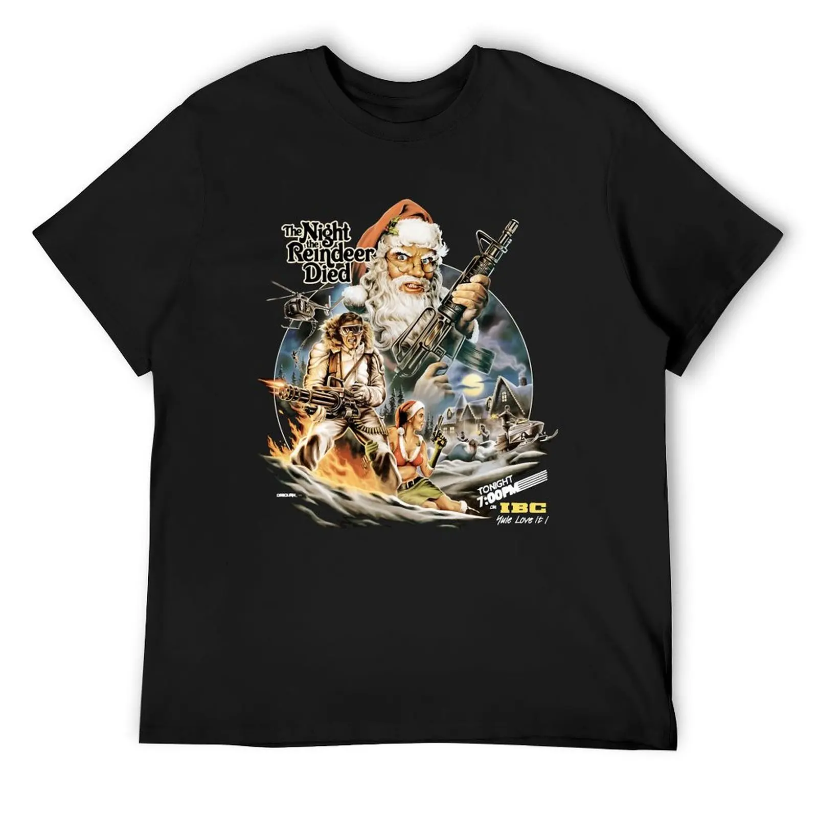 

Lover Gifts The Night Xmas The Reindeer Died Gift For Movie Fans T-Shirt anime tshirt oversized big and tall t shirts for men