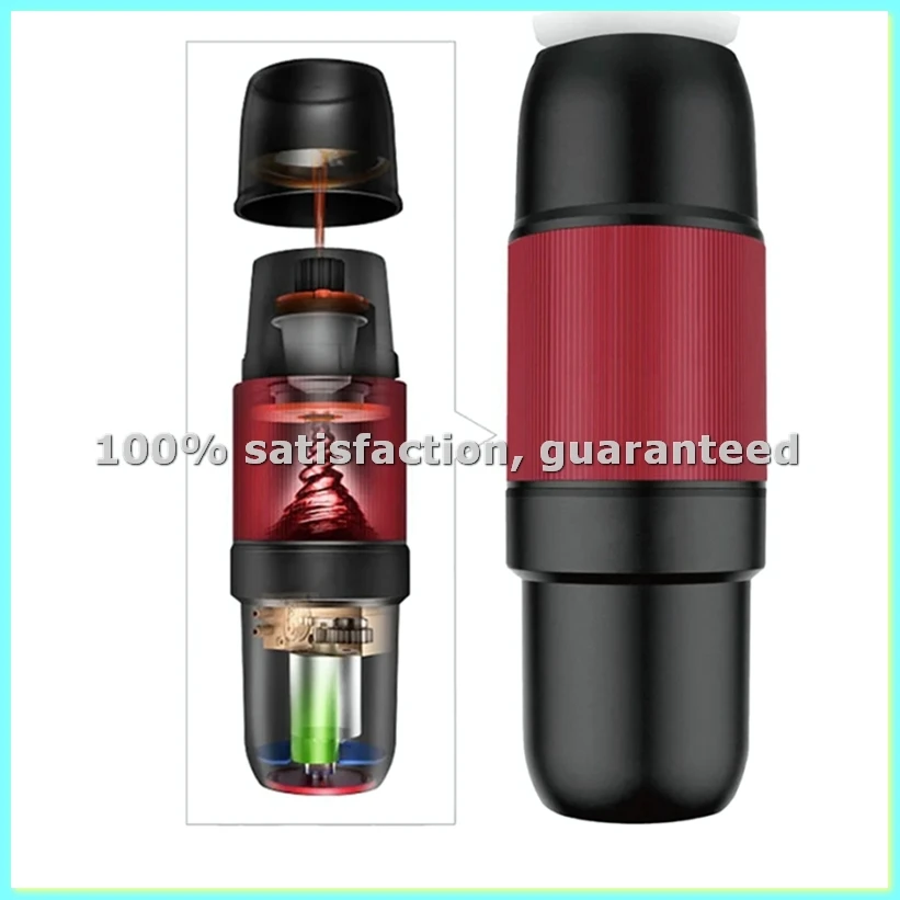 

Портативная ручная кофемашина, итальянская электрическая кофеварка для эспрессо, портативная кофемашина для улицы (на порошке и капсулах) - AD23