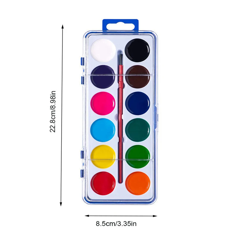 10Pcs 8/12 Color Watercolor Paint Set Washable Watercolor Paint Supply For Parties Schools And Art Lessons