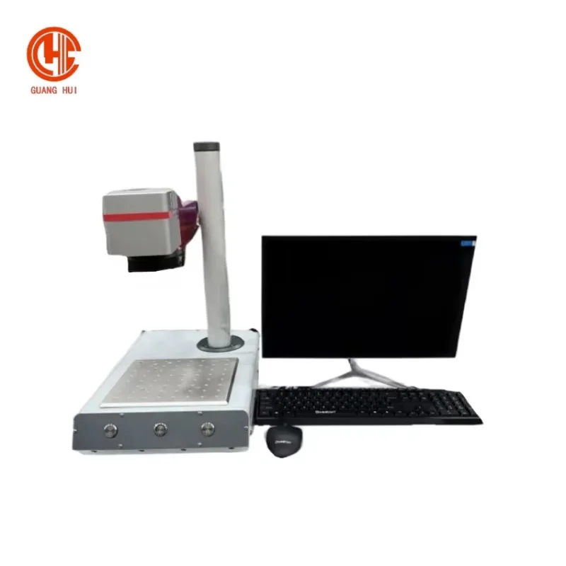 【New】New 20W 50 Watt Fiber   Engraver for Rings Jewelry Necklaces High-Precision CNC Bench-   hine Supporting BMP/PLT Fo