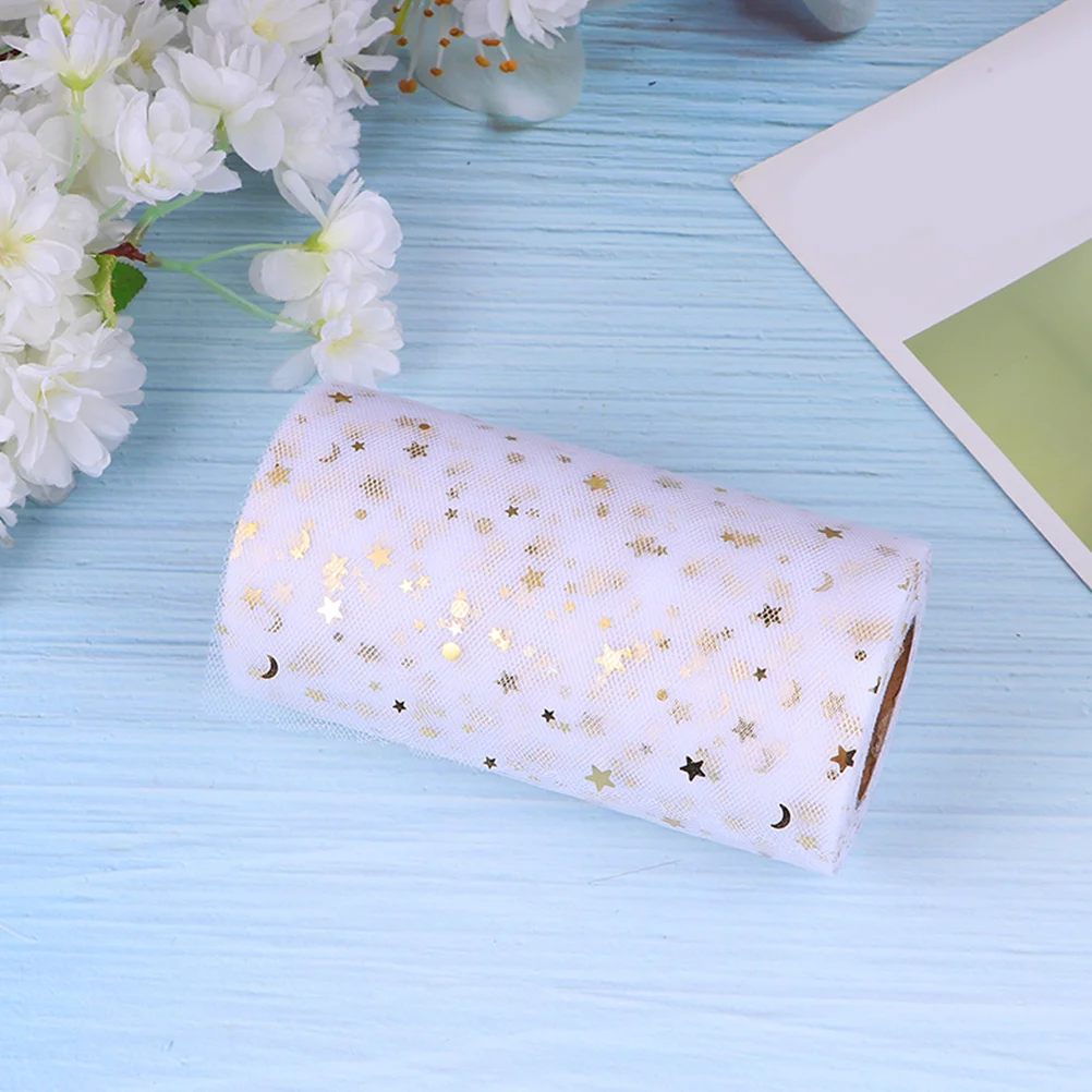 

2Pcs Sequin Star Tulle Rolls Fabric Roll Wedding Decoration Skirt Making Craft Supplies Tulle Fabric Wedding Decor