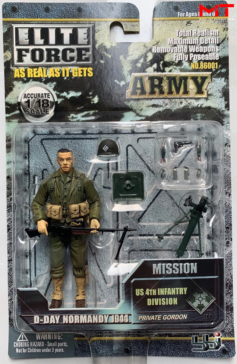 1/18 Scale Bbi Soldier 1944 Normandy Landed WWII Military Male Action Figure for Toys Gifts