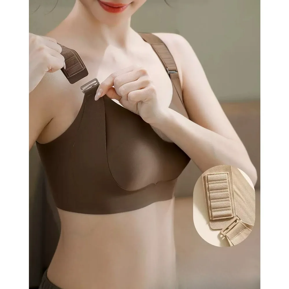 Adjustable Full Cup Minimizer Bra For Large Bust Women Seamless Anti Sag Lift Bra Side Fat Collect Plus Size Shape Underwear
