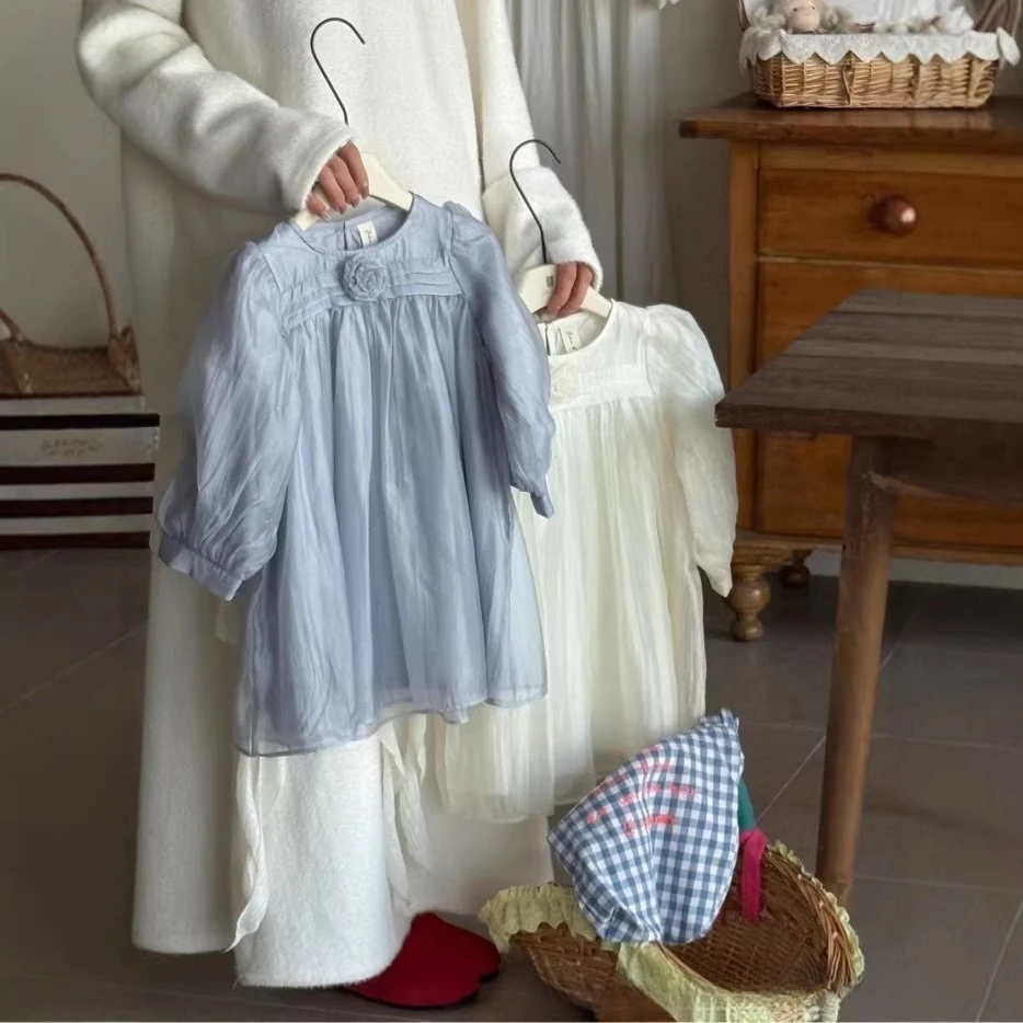 

платье из марли для девочек-малышек, одежда в стиле принцессы, размеры 90-130, весна 2026