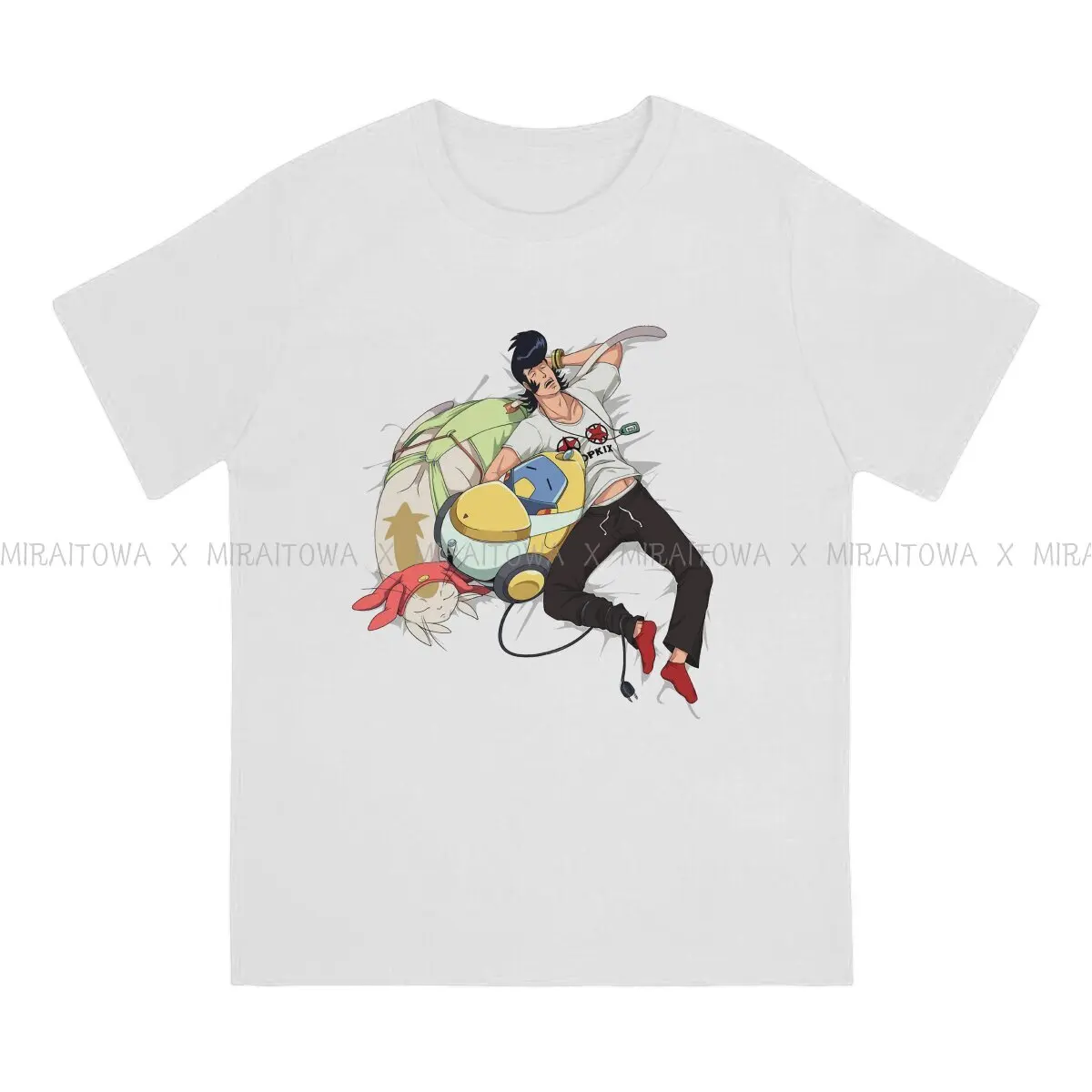 SPACE DANDY Snoozing Space Crew  T Shirt Fashion Men's Tees Summer Cotton Tops Harajuku Crewneck TShirt image 2