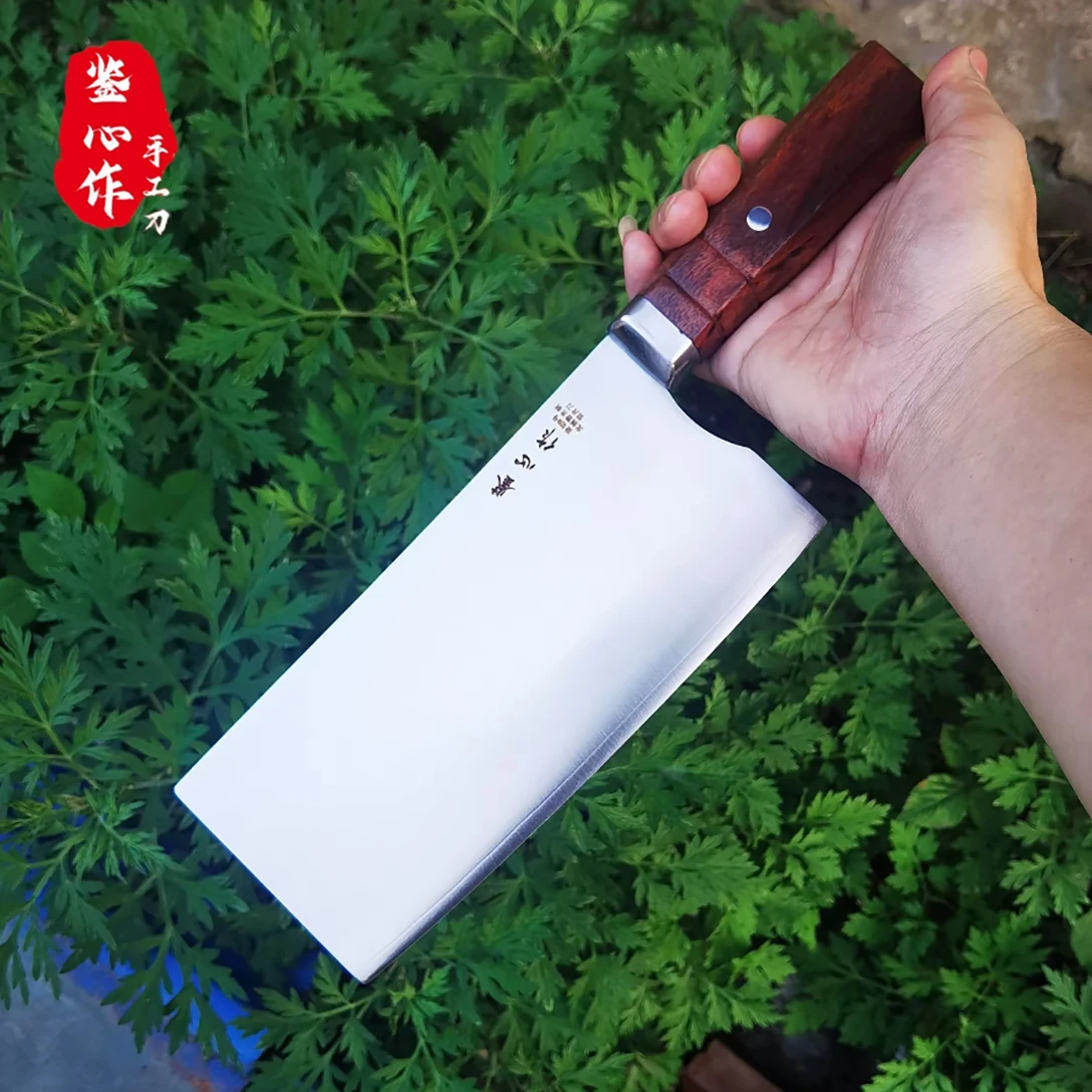 

8,5-дюймовый нож для нарезки SG2, порошковый высокоскоростной стальной сердечник, 3-слойное стальное лезвие, деревянная ручка, нож шеф-повара, кухонный нож ручной работы