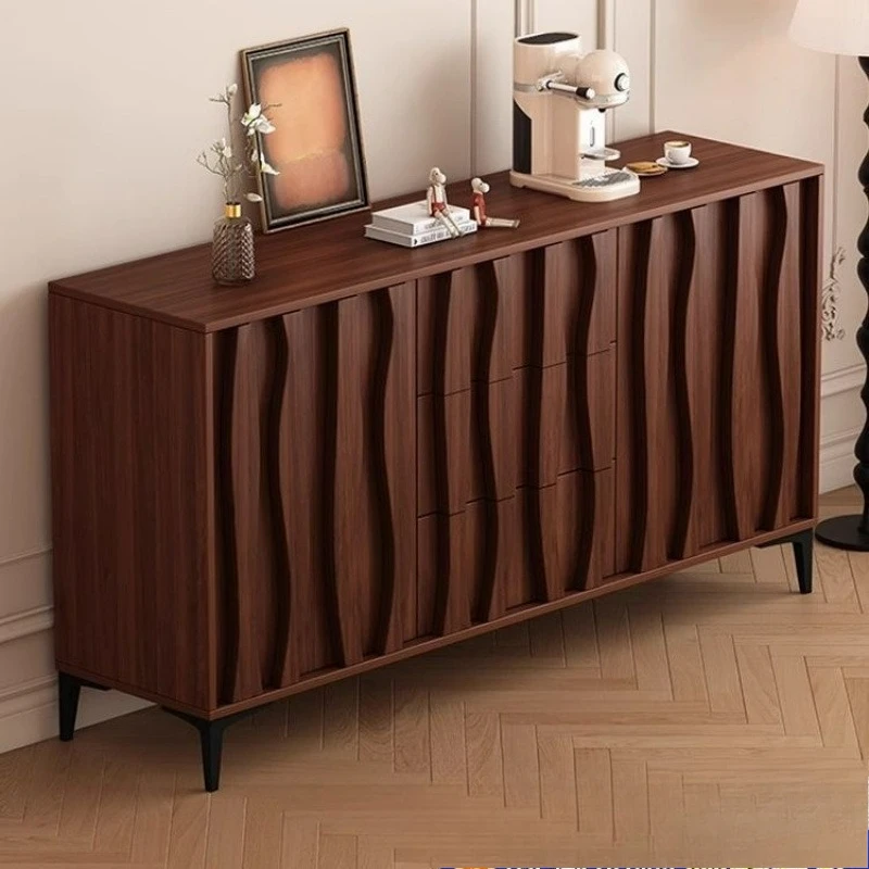 

Medieval retro style dining side cabinet Modern simple living room integrated against the wall Household entrance Wine cabinet S