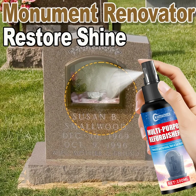 Gravestone Restorer – Original Color Revival Spray for Tombstones. A Specialized Polishing and Stain-Removing Spray That Effecti