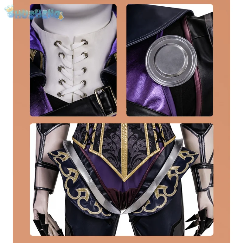 Kostium Ash Cosplay Gra Apex Legends Kombinezon kapelusz gorset maska na oczy rekwizyt Halloween karnawał damski seksowny uniform nowy strój Ash