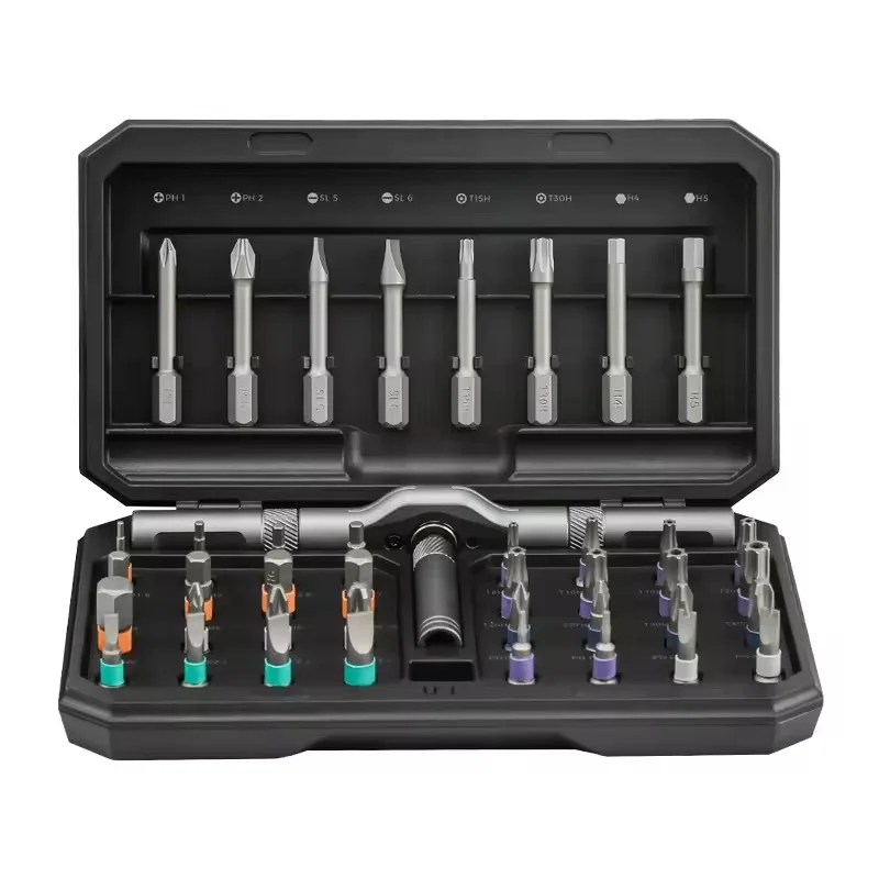 42 in 1 Magnetic Screwdriver Set DIY Ratchet Screwdriver Set with T Handle Multi Bit Drive Set Portable Repair Tool Kit