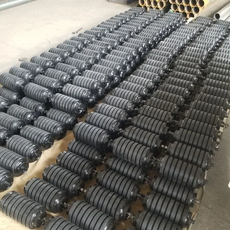 【Best-selling】China Supplier Heavy Roller Idlers Ball Bearing UHMWPE Cast Iron Impact Roller for Conveyors New Outside Rubb