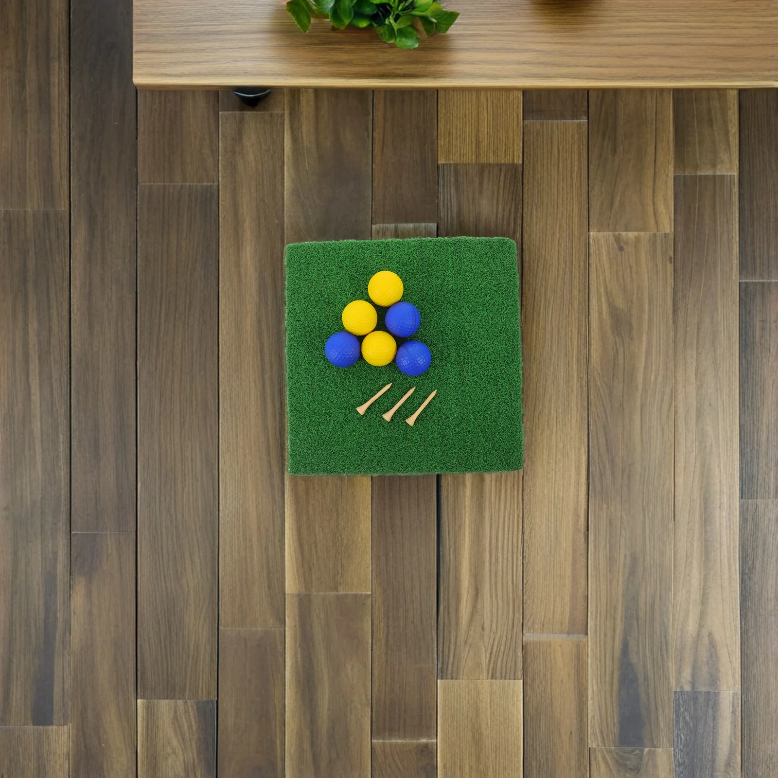 

1 Set Hitting Mat Thickened Antislip Artificial Turf Indoor Outdoor Practice Portable Golf Swing Chipping Mat Turf Driving Range