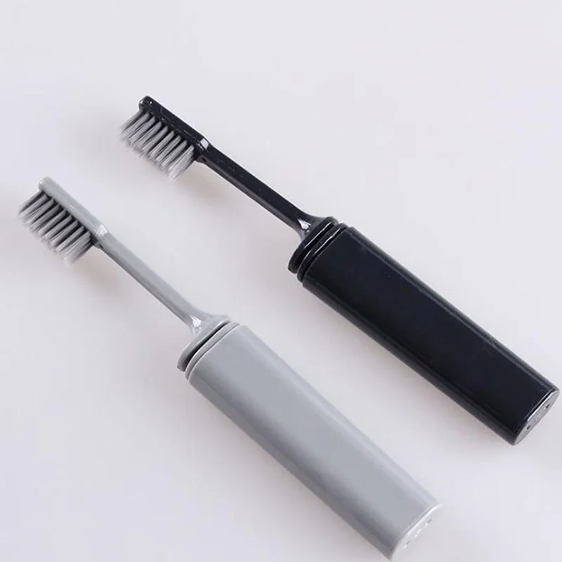 Travel Folding Toothbrush Bamboo Charcoal Bristles Cleaning Teeth Toothbrushes Portable Outdoor Camping Hiking Adult Tooth Brush