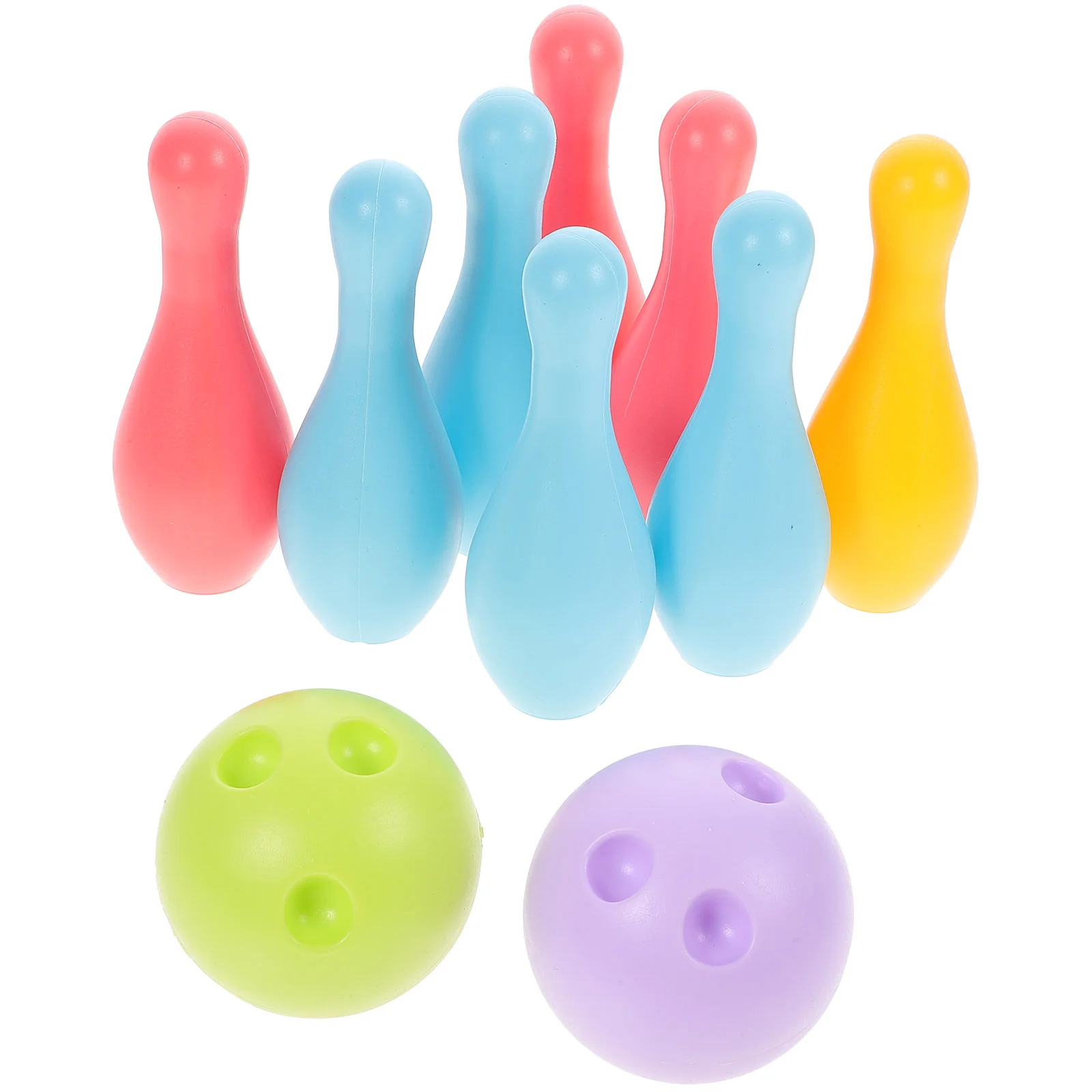 Set da 10 mini bowling per bambini, giocattoli educativi, multiplayer delicato e sicuro, perfetto per le attività genitore-figlio