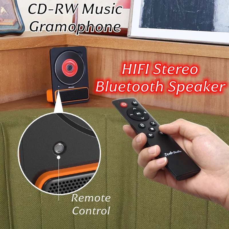 

Домашний настольный проигрыватель альбомов, проигрыватель компакт-дисков, музыкальные граммофоны с дистанционным управлением, HIFI стерео Bluetooth-динамик, портативный проигрыватель компакт-дисков, выход 3,5 мм