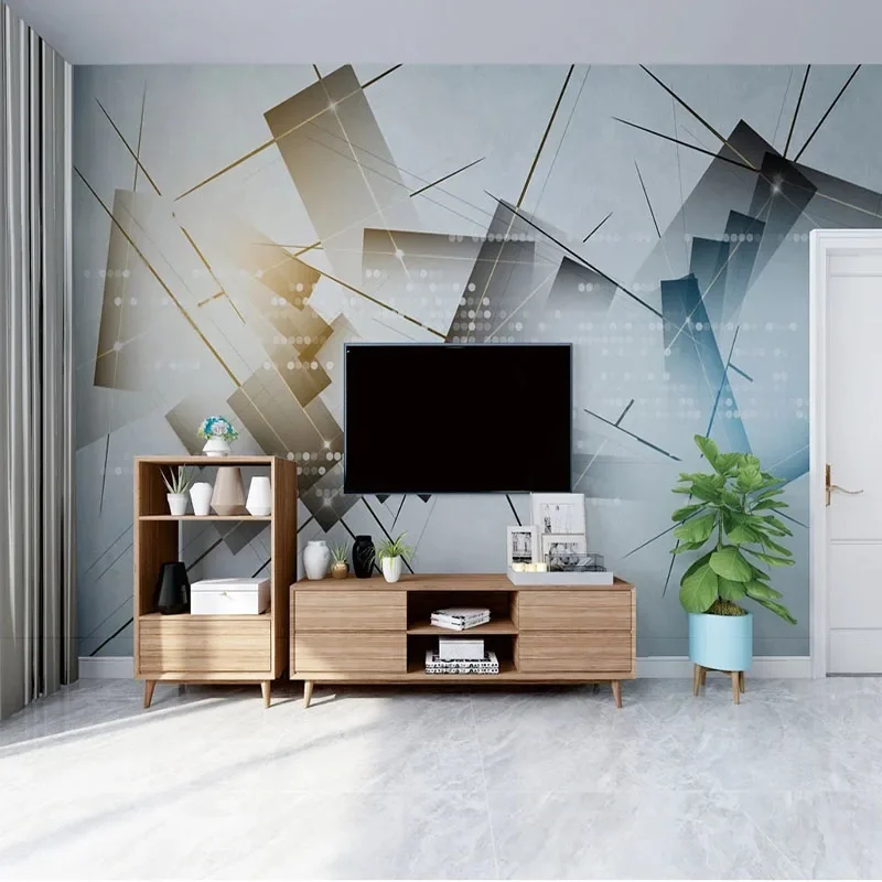Custom Mural 3D Photo Wallpaper Modern Minimalist Abstract Geometric TV Background Wall Painting Papel De Parede Tapety Fresco