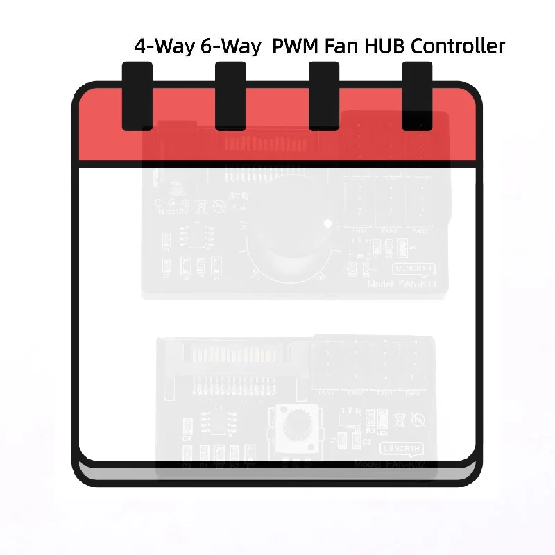 

PWM Fan Speed Controller SATA DC Power On 4Pin Fan Governor NAS Server Fan Speed Regulator 4-Way 6-Way PWM Fan HUB Control