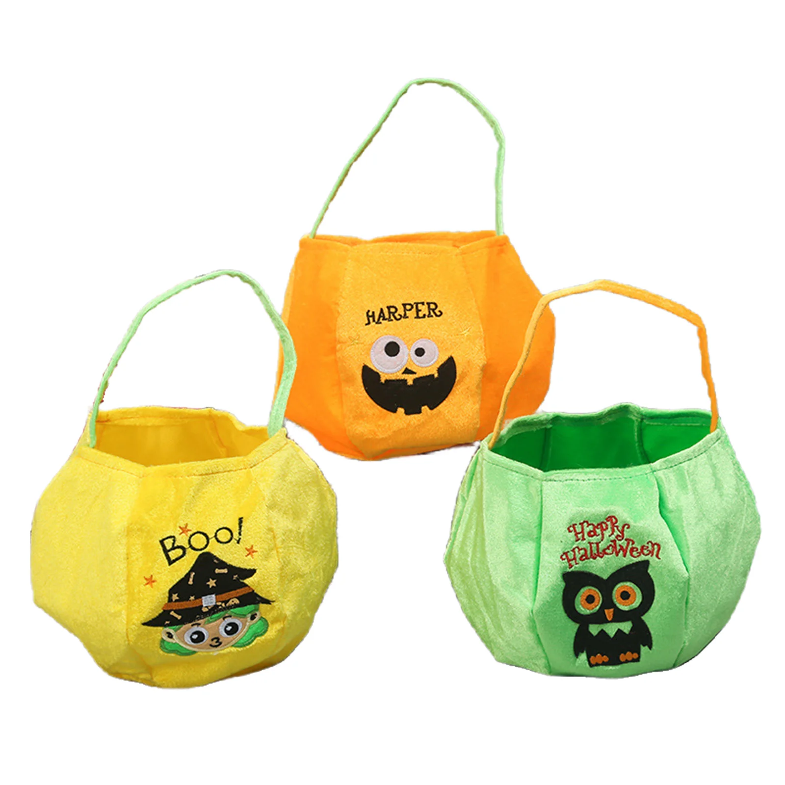 Sacs de citrouille d'halloween, sacs d'astuce ou de friandises pour enfants, seau de citrouille d'halloween, panier de collation, accessoires cadeaux pour enfants