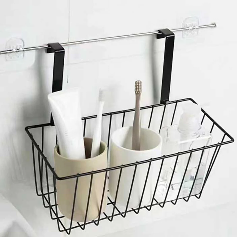 2 Pcs Storage Hanging Basket Sundries Rack Hamper Kitchen Iron Baskets Wire Shampoo