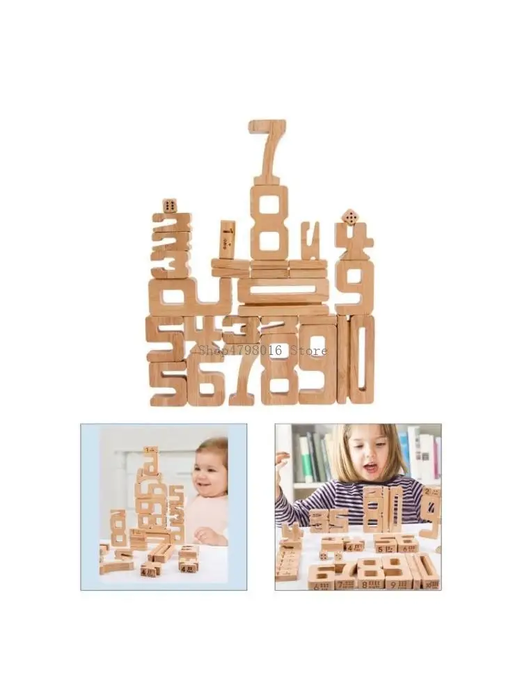 

Educational Wooden Balancing Stacking Blocks for Kids Preschools