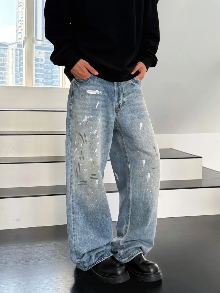 

Джинсы YORAINBOW CleanFit Water Waed с широкими штанинами для мужчин и женщин, винтажные, свободные, прямые, из денима, весна-лето