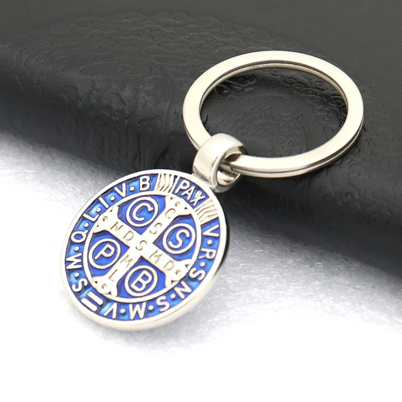 Catholic Christ Jesus Religion Saint Benedict Cross Jewelry Necklace Pendant Car Bag Keychain Pendant Key Chain Wholesale