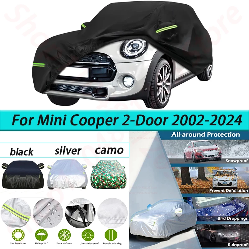 

Covers for Mini Cooper 2-Door 2002-2024 Waterproof Windproof Bands for Snow Rain Dust Hail Protection Black