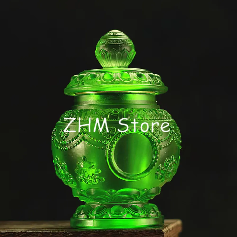 Discover the Charm and Symbolism of the 13cm Tibetan Tranic Resin Eight Auspicious Symbol Ruyi Bottle 13cm Tibetan Tranic Supplies Resin Eight Auspicious Symbol Ruyi Lucky Decorate Treasured Bottle