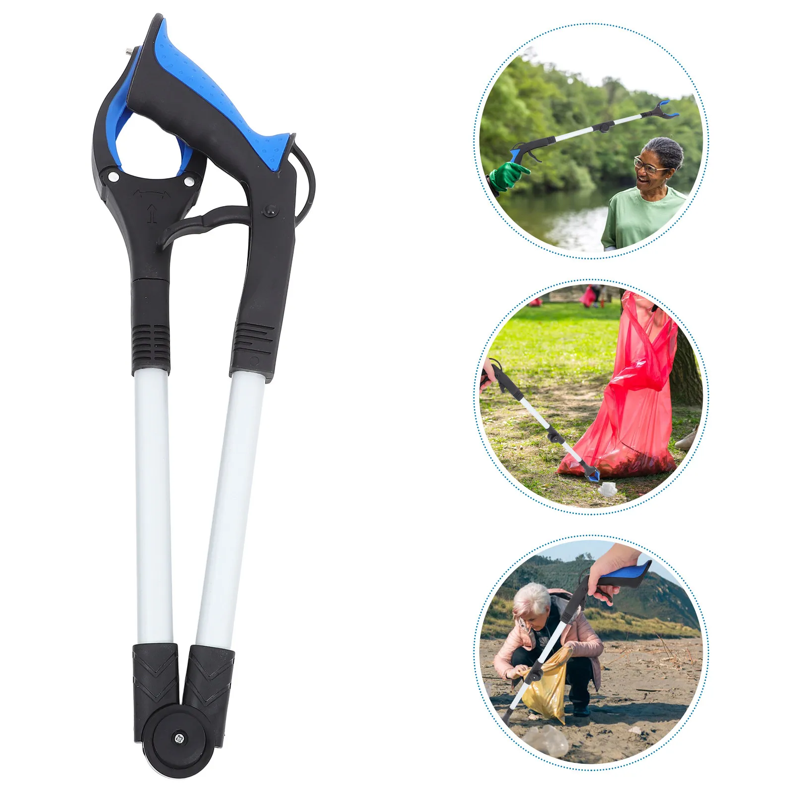 

Garbage Grabber Tool Foldable Trash Claw Assist Portable Sturdy Sanitation Device Up Stick Grabber