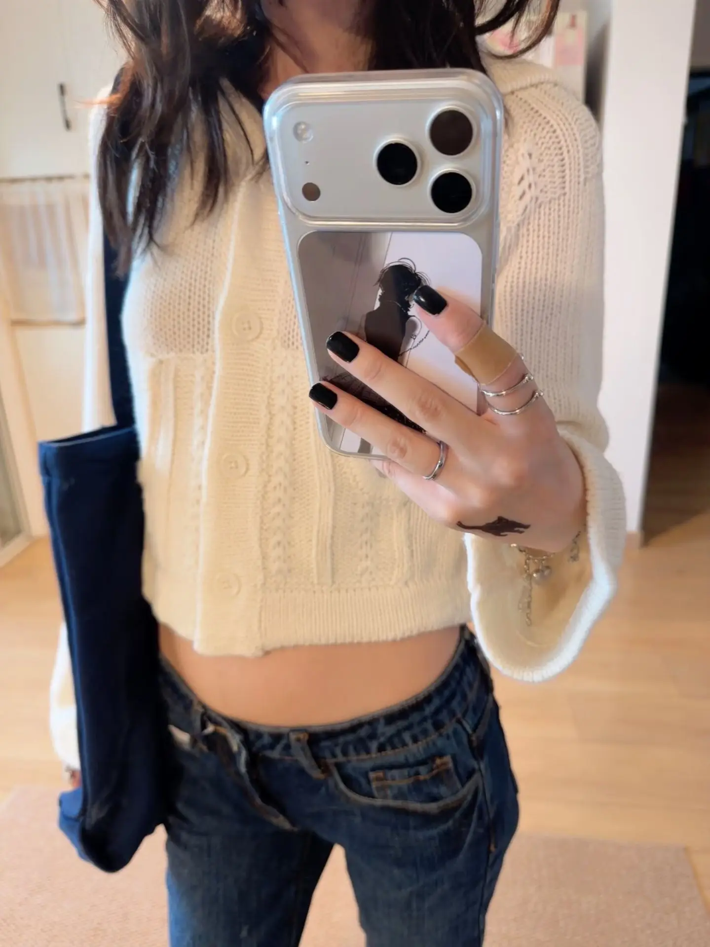 Beige Twist Flower Sweater Cardigan Women Single Breasted Long Sleeve Pockets Hooded Crop Tops Hollow Out Cotton Short Cardigans