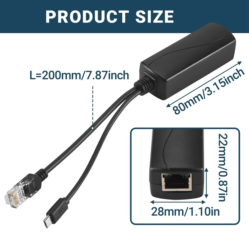 Micro-USB POE Splitter 48V To 5V2A/3A Mini USB Power Supply National Standard With Smart Phone Charging image 6
