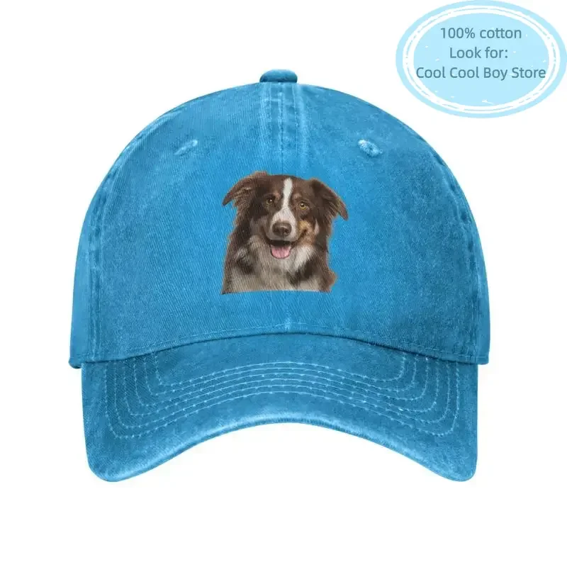 Classic Unisex Cotton Border Collie Dog Baseball Cap Adult Adjustable Dad Hat Women Men Hip Hop