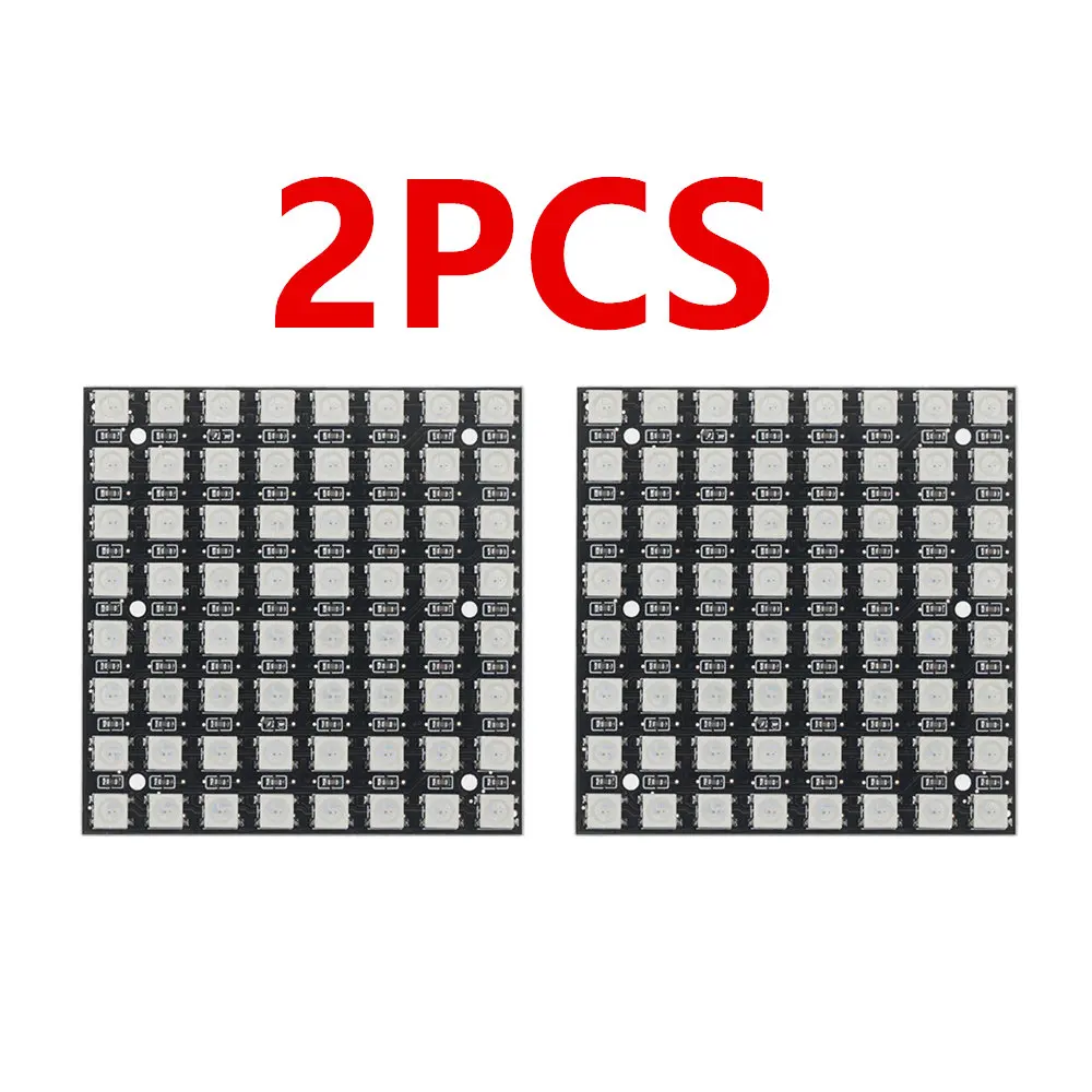 2PCS WS2812 LED 5050 RGB 8x8 64 Bit LED Matrix Module For Arduino For EPS32 For DIY