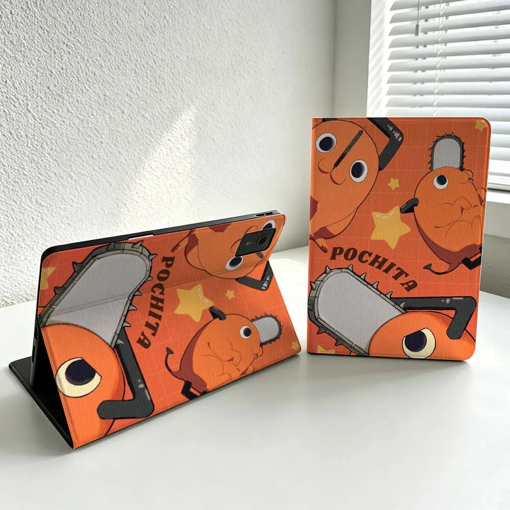 Cute C-Chainsaw Man Anime Cover For Lenovo Xiaoxin Lenovo Tab Pad Pro Plus K11 P12 M10 Legion Y900 Soft Inch Tablet Case
