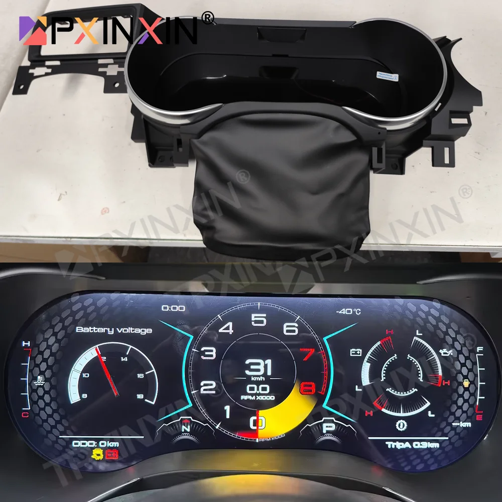 

12,3-дюймовая виртуальная приборная панель для Ford Mustang 2015-2023, цифровой спидометр, одометр, ЖК-панель приборов