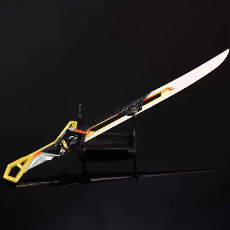 op voorraad 30 cm Valorant Recht Mes Echte Grootte Wapen Model Metalen Zwaard Cosplay Prop Melee Ambachten Jongen Gift Collectie Ornament