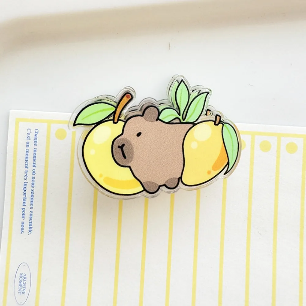 Practical Cartoon Style Capybara Paper Clip Office Stationery Learning Supplies Note Holder Mini PP Clip