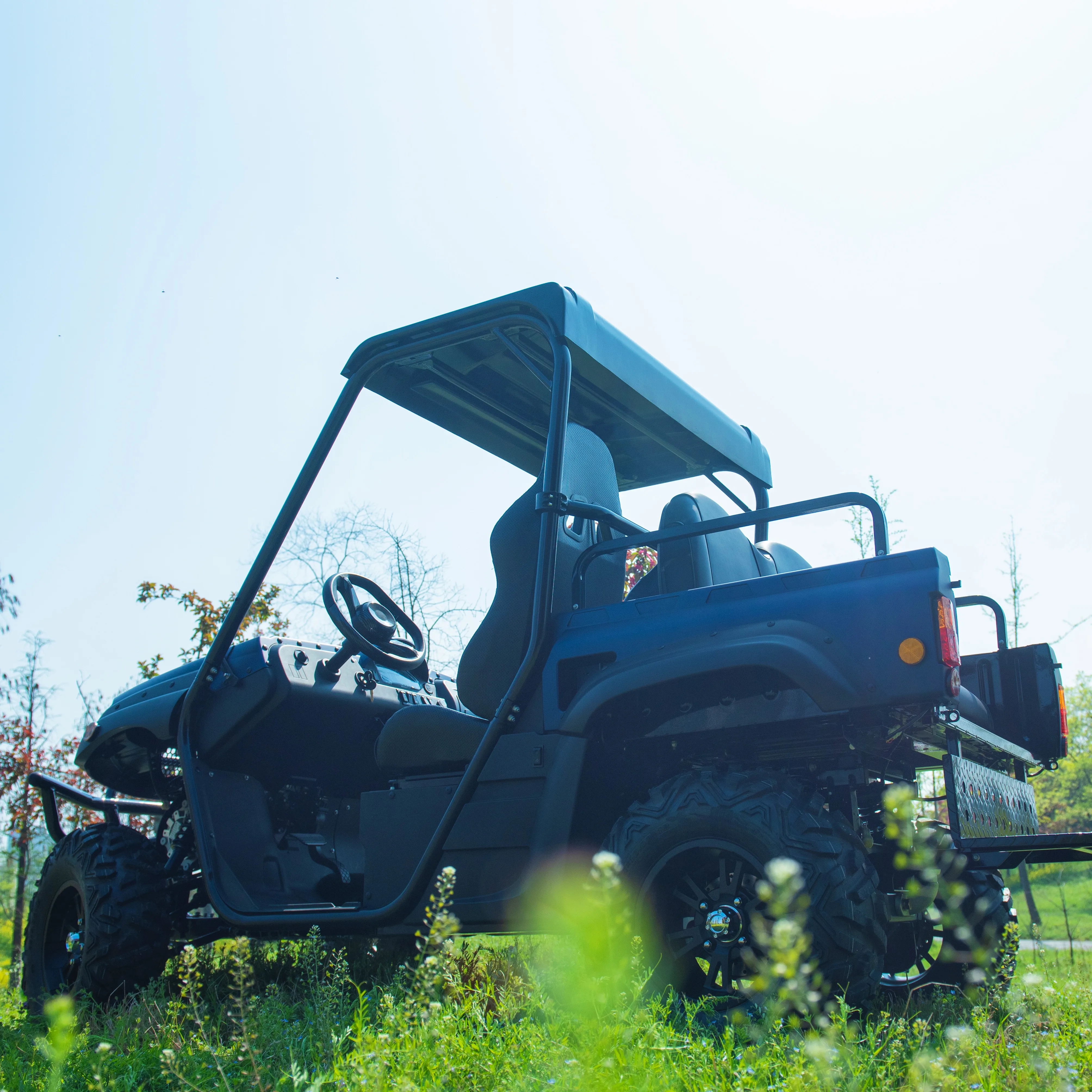 SXLL Electric 4x4 UTV Utility Cart Heavy Duty Off Road Utility Vehicle for Estate, Farm, Garden, Snow Removal EEC COC