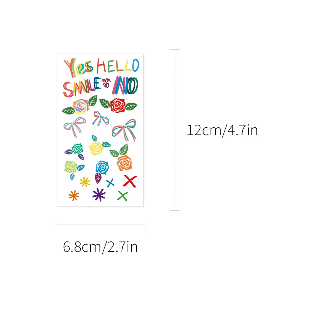 10 قطع/مجموعة ملصقات وشم صغيرة ملونة لتزيين الجسم وحفلات أعياد الميلاد وملصقات وشم للاستعمال مرة واحدة