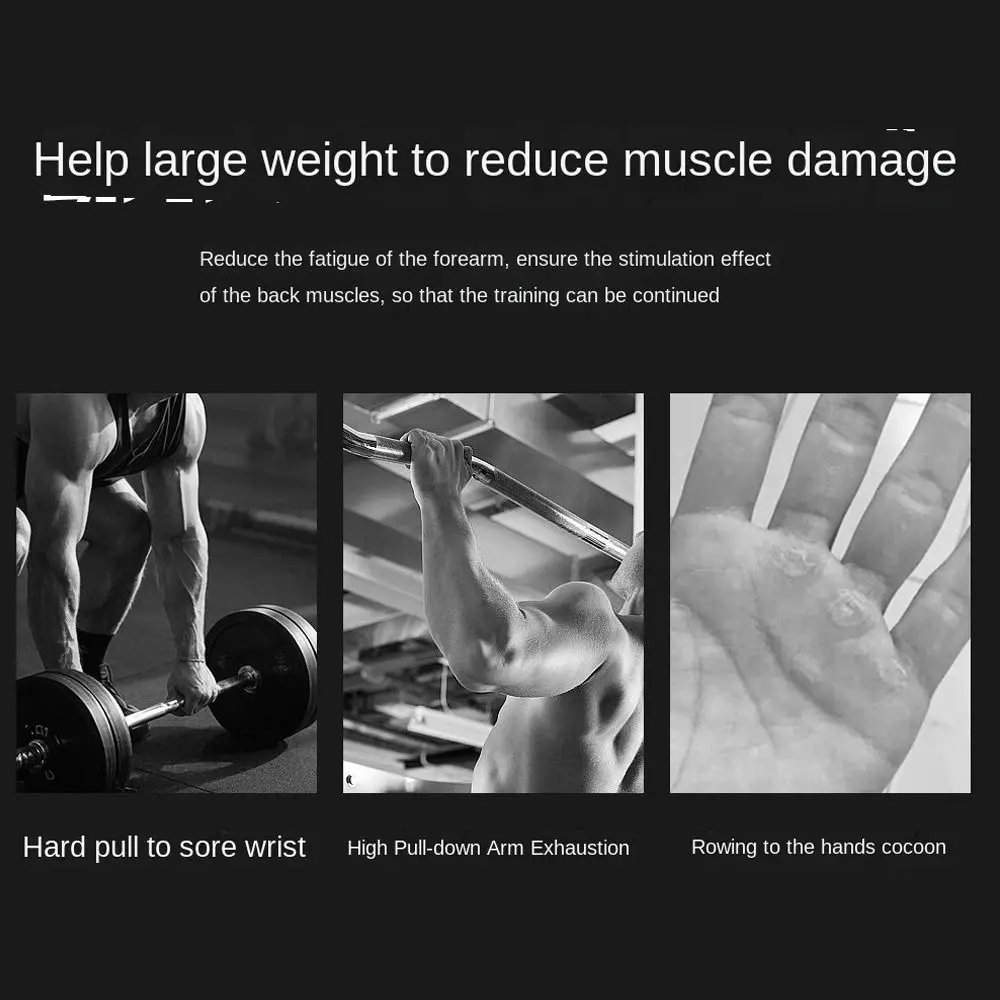 1Pair Leather Weight Lifting Training Gloves Anti-Skid Palm Protection Gym Gloves Grips Four-finger Breathable