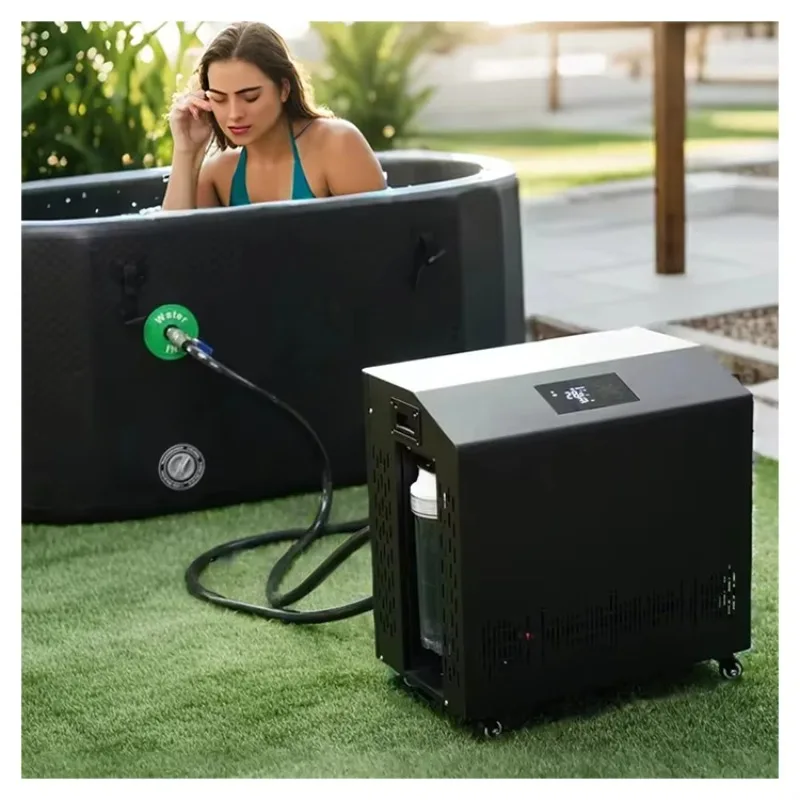 

Outdoor Commercial Ice Bath Cold Plunge Chiller for Sports Recovery Stylish Outdoor Cooling System