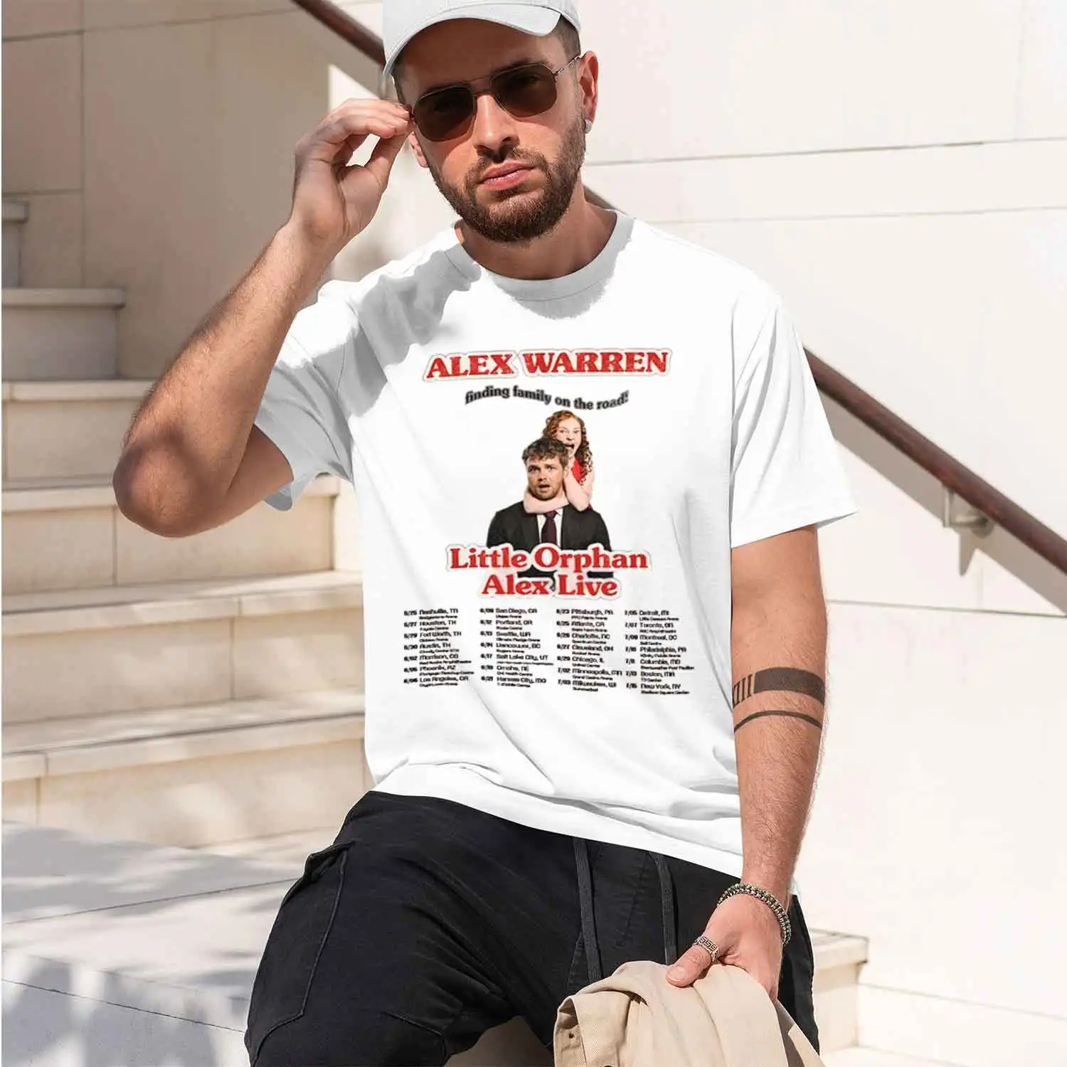 2026 New Model Orphan Alex Live T-shirt ALEX WARREN Finding Family on The Road Tshirt Short Sleeve Cotton Loose Female T Shirt P