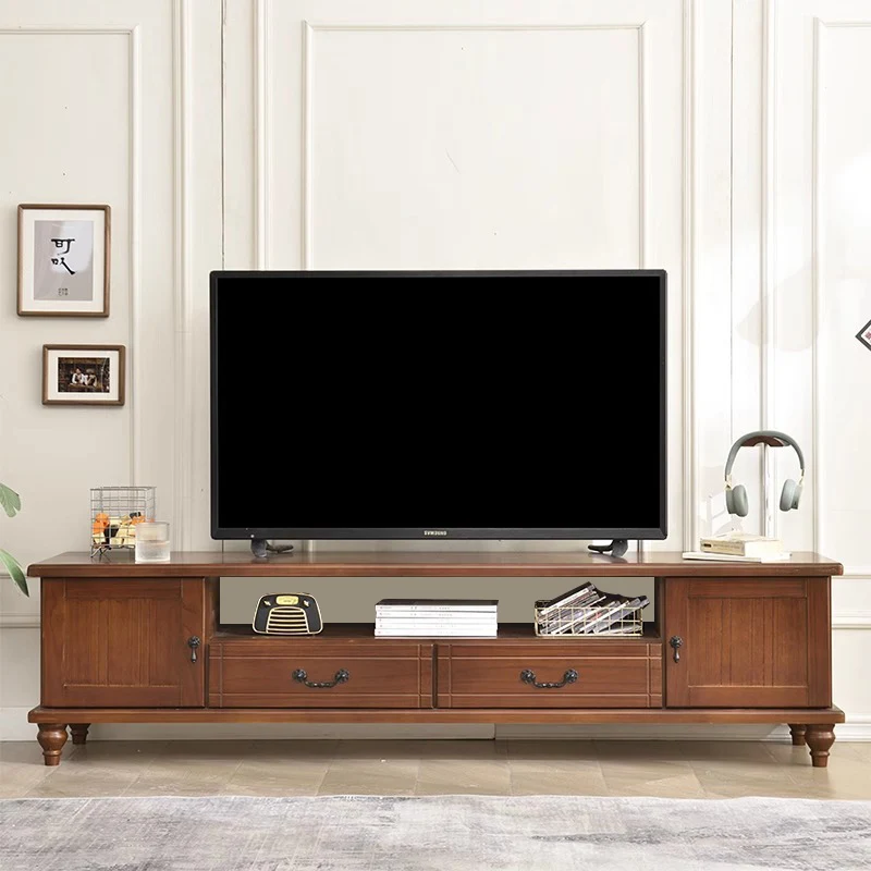 

Vintage Multifunctional Practical TV Cabinet Solid Wood Modern New Chinese-style Storage Cabinet Escabroso Living Room Furniture