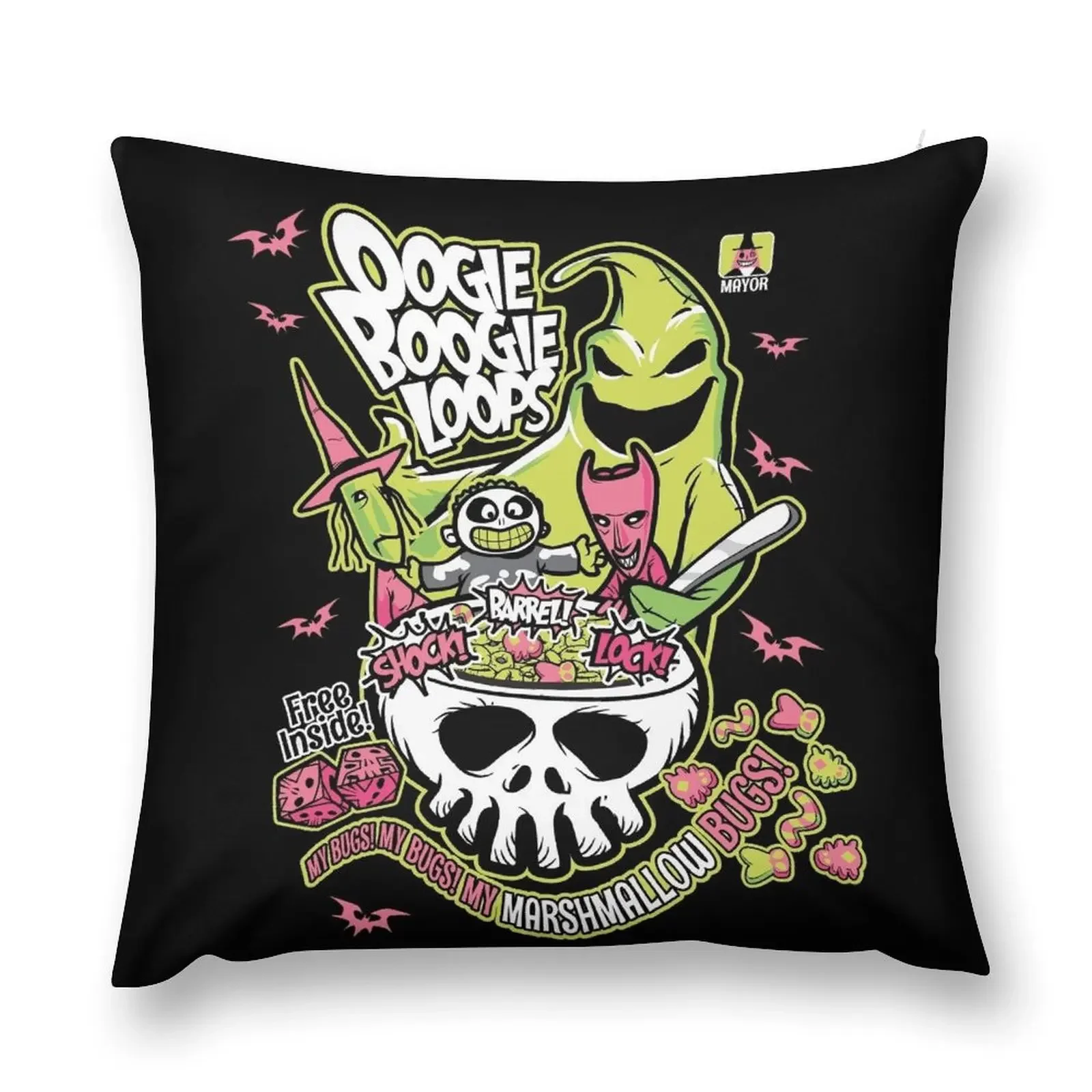 

Oogie Boogie Loops Throw Pillow Pillow Decor Cushions Cover pillow