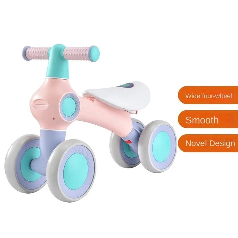 LazyChild Four-wheel Silent And Comfortable Children's Balance Car 1-3 Years Old Baby Toddler Child Safety Scooter Dropshipping