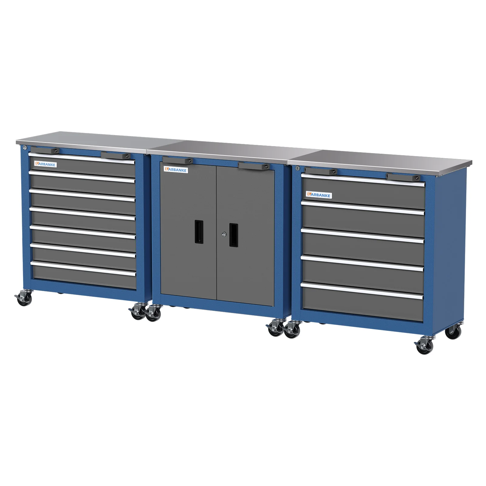 

Combination Tool Cabinet,3 Different Types of Tool Cabinets with Connecting Buckle:5-Drawer/7-Drawer/Double-Door Tool Cabinet