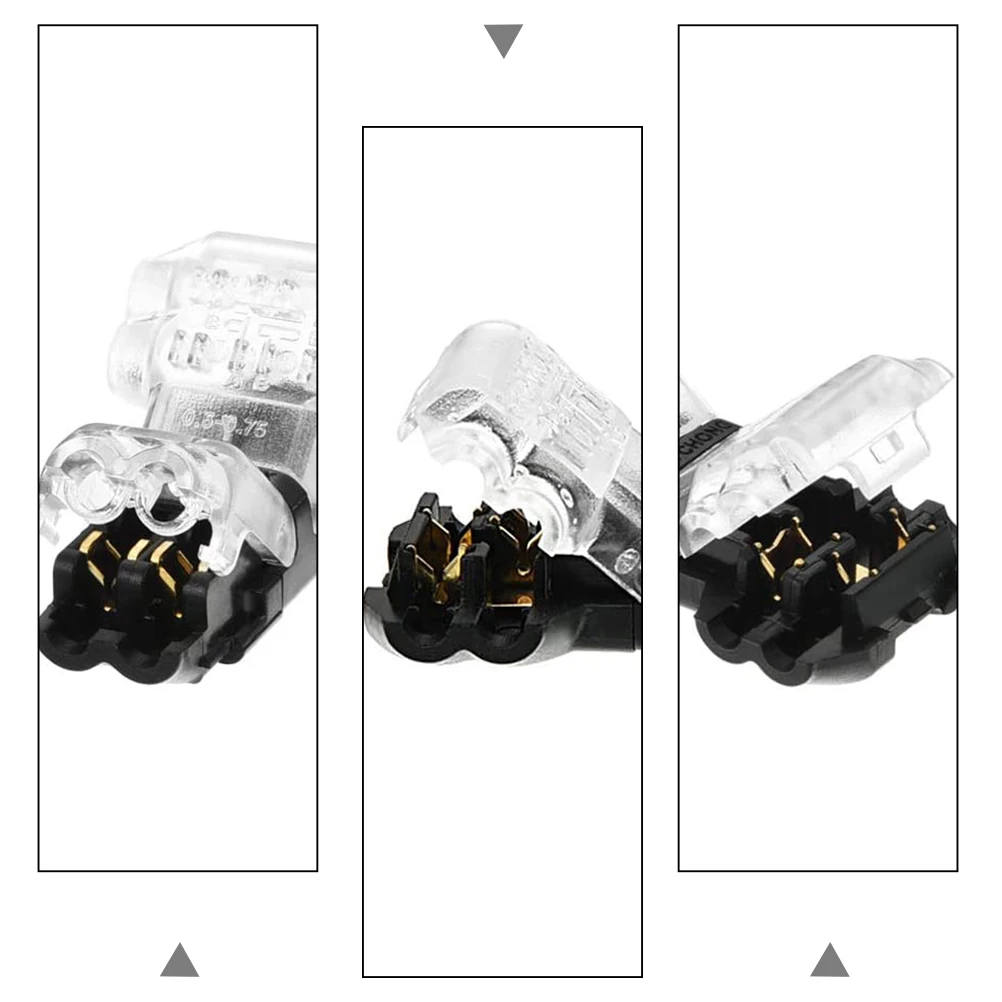 

12pcs 2 Pin Wire Connectors Flame Retardant Water Resistant Anti Dust No Wire Stripping Needed Cable Splicer Terminal For
