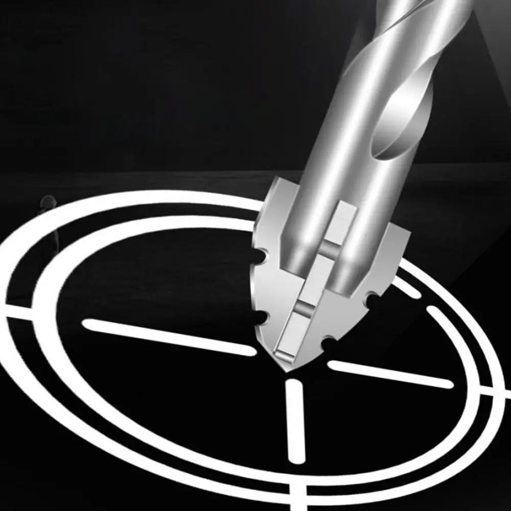 

Four-Edged Eccentric Drill Bit Skewed Head Serrated Concrete Drill Bit Set High Hardness Tile Drill Bit Drilling Tool