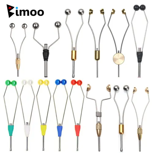 Bimoo-bobina para atar moscas con punta de aleación de acero y cerámica, soporte para bobina de hilo pequeño y estándar, herramienta de fabricación de señuelos con mosca húmeda y seca para pesca